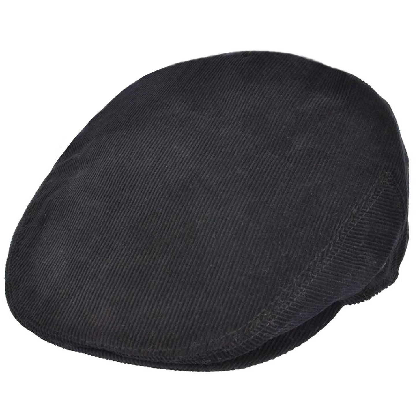 Flat Cap, Black, Corduroy