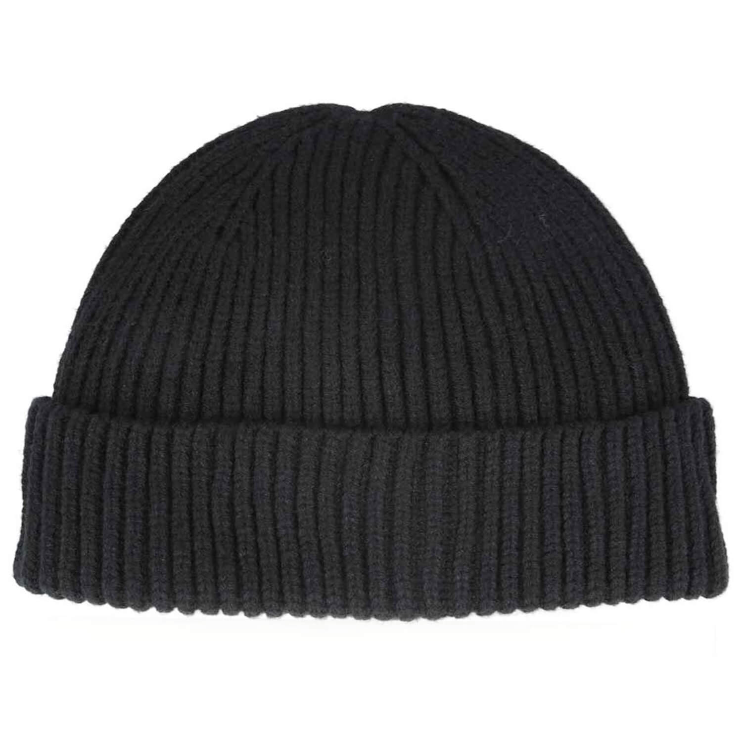 Short Docker Beanie, Black, Fishermans Hat