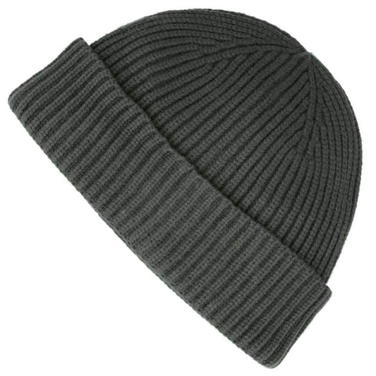 Short Docker Beanie, Green, Fishermans Hat