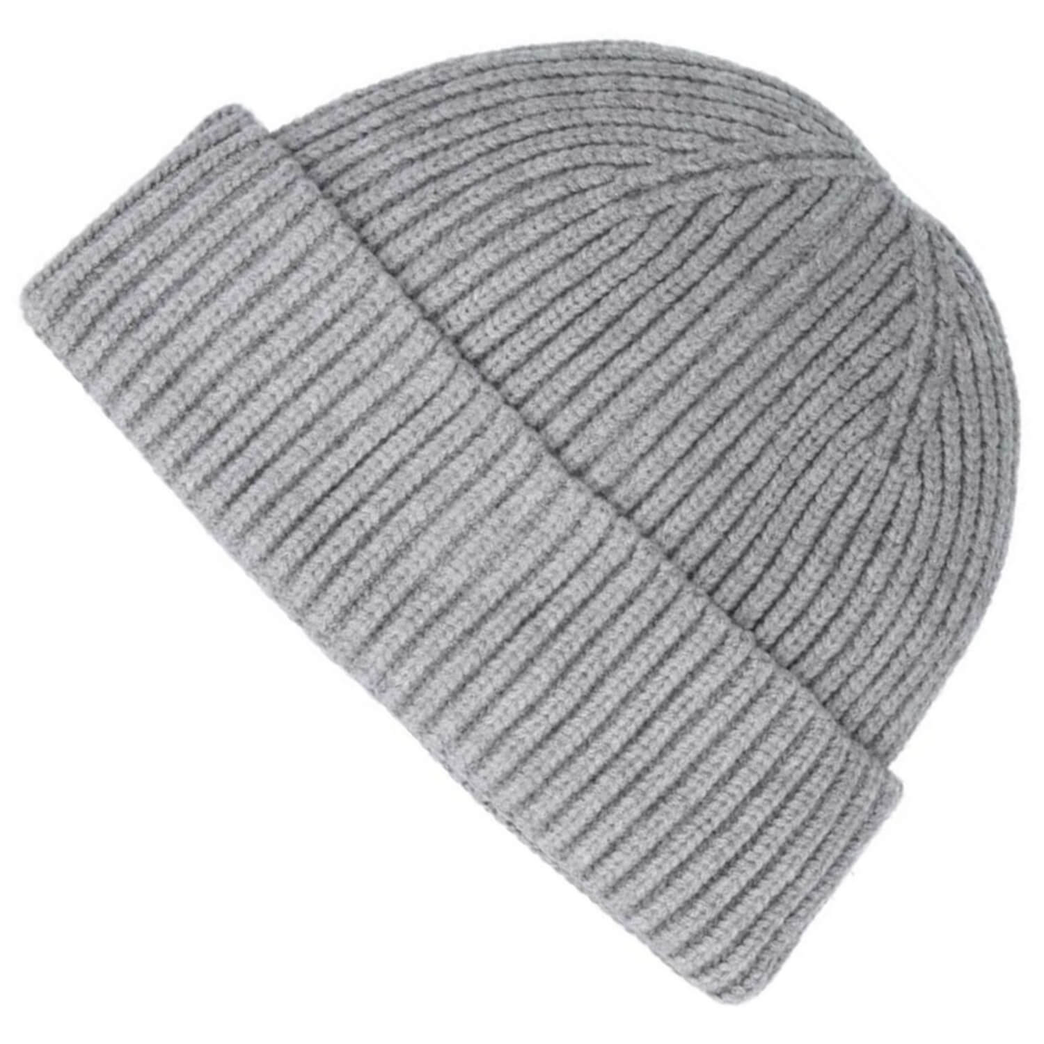 Short Docker Beanie, Grey, Fishermans Hat