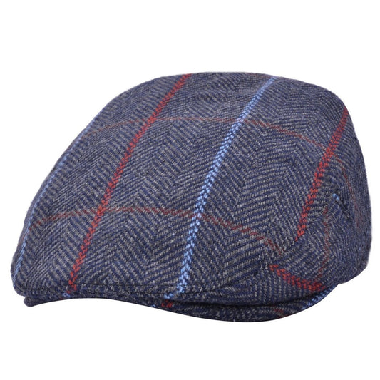 Flat Cap, Blue, Striped