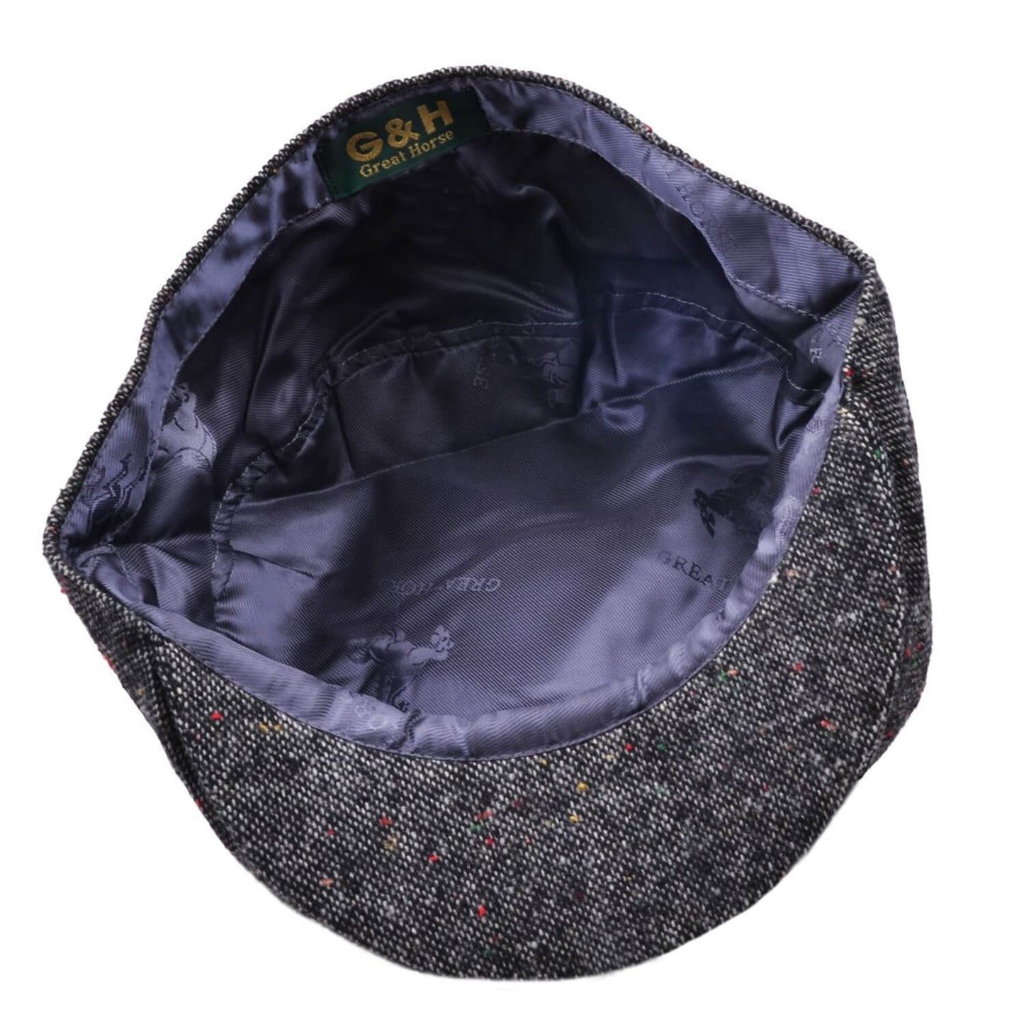 Newsboy Cap, Grey, Salt and Pepper, Lining View