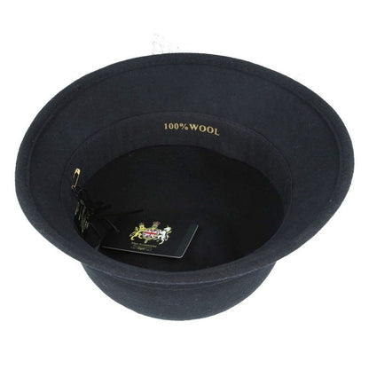 Cloch Hat, Black, Wool, Interior