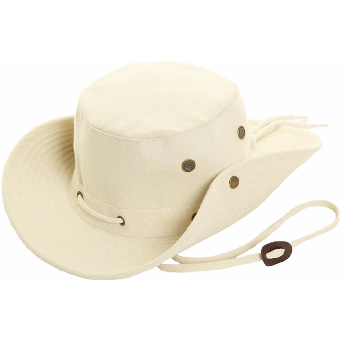 Aussie Bush Hat, Cream, Cotton, Wide Brim