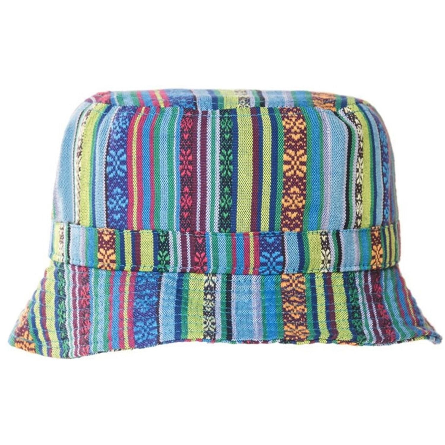 Bucket Hat, Blue, Multicoloured, Peruvian