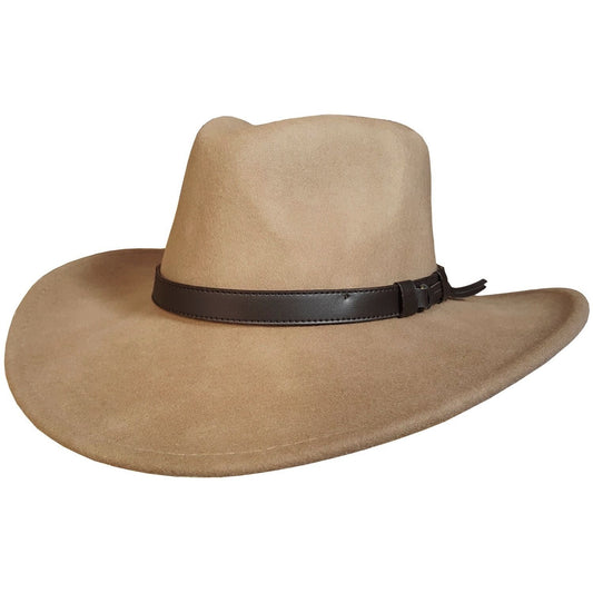 Cowboy Hat, Camel, Wide Brim, Wool