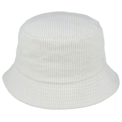 Bucket Hat, White, Corduroy