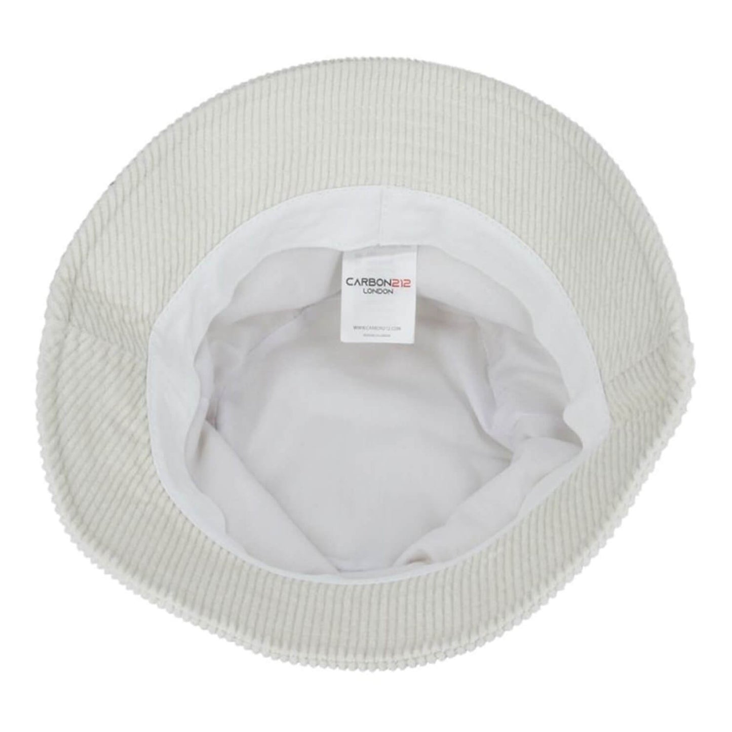 Bucket Hat, White, Corduroy, Lining View