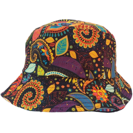 Bucket Hat, Multicoloured, Hippy, Reversible