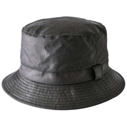 Bucket Hat, Black, Waxed Rain Hat