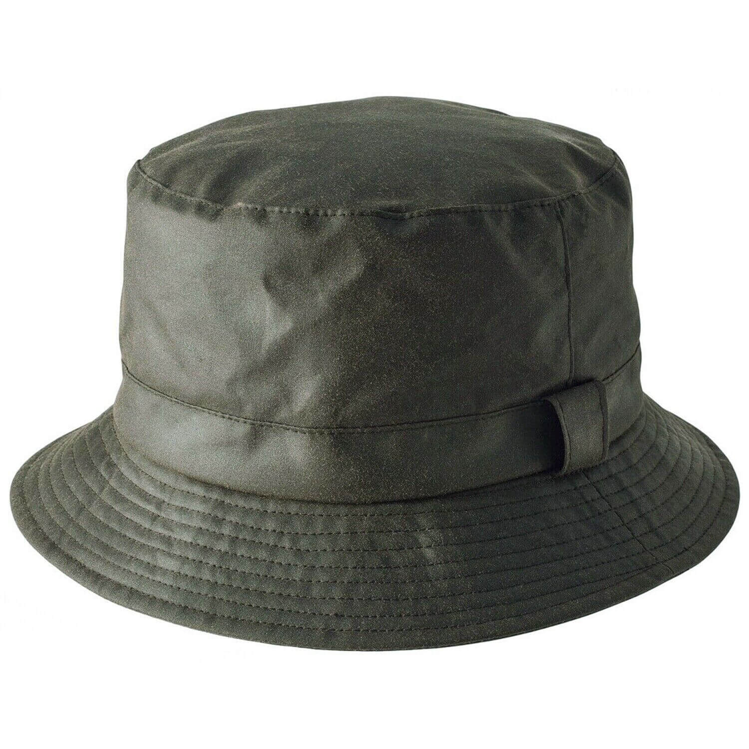 Bucket Hat, Olive Green, Waxed Rain Hat