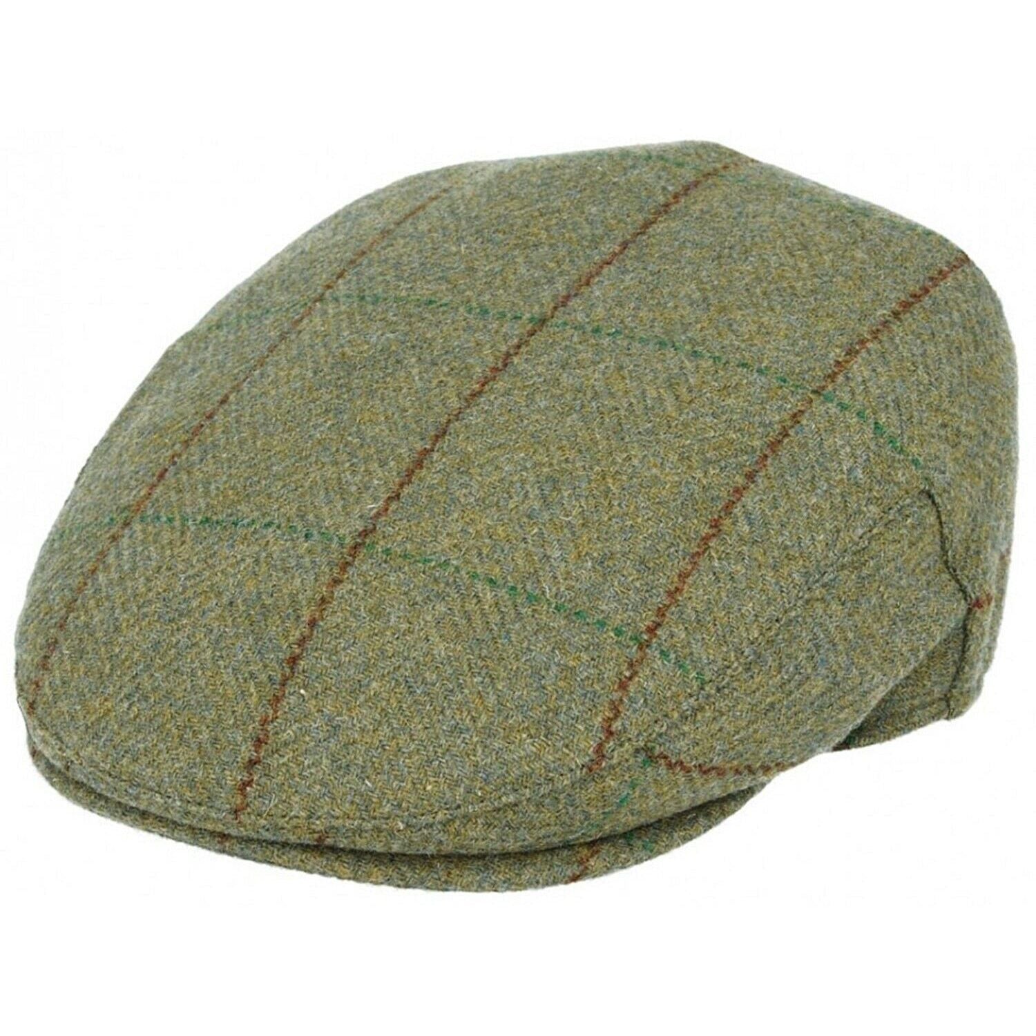 Flat Cap, Green, Derby Tweed