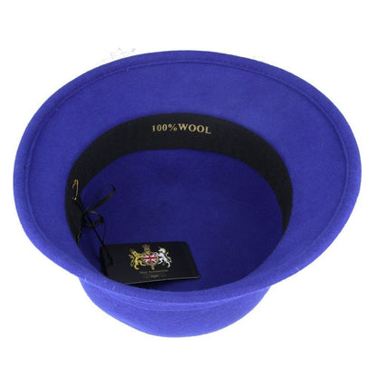 Cloch Hat, Royal Blue, Wool, Interior