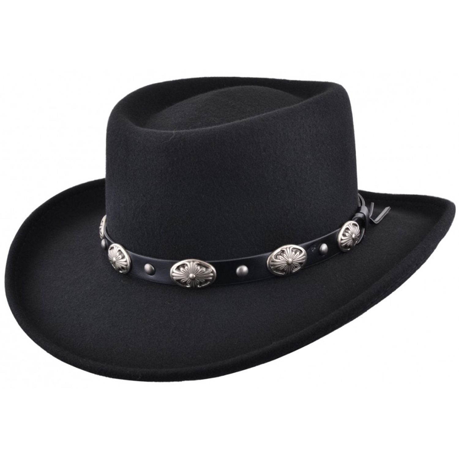 Gambler Hat, Black, Wool, Cowboy