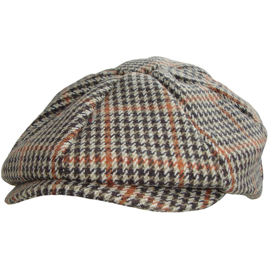 Newsboy Cap, Brown, Check