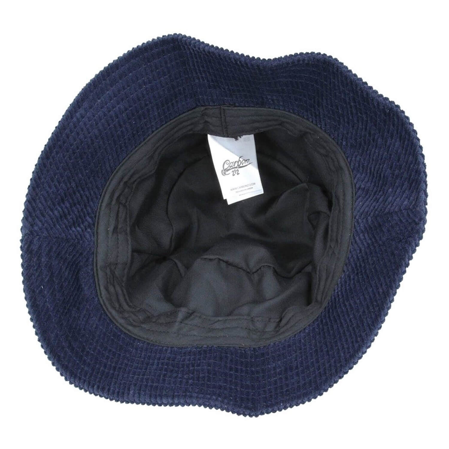 Bucket Hat, Navy Blue, Corduroy, Lining View