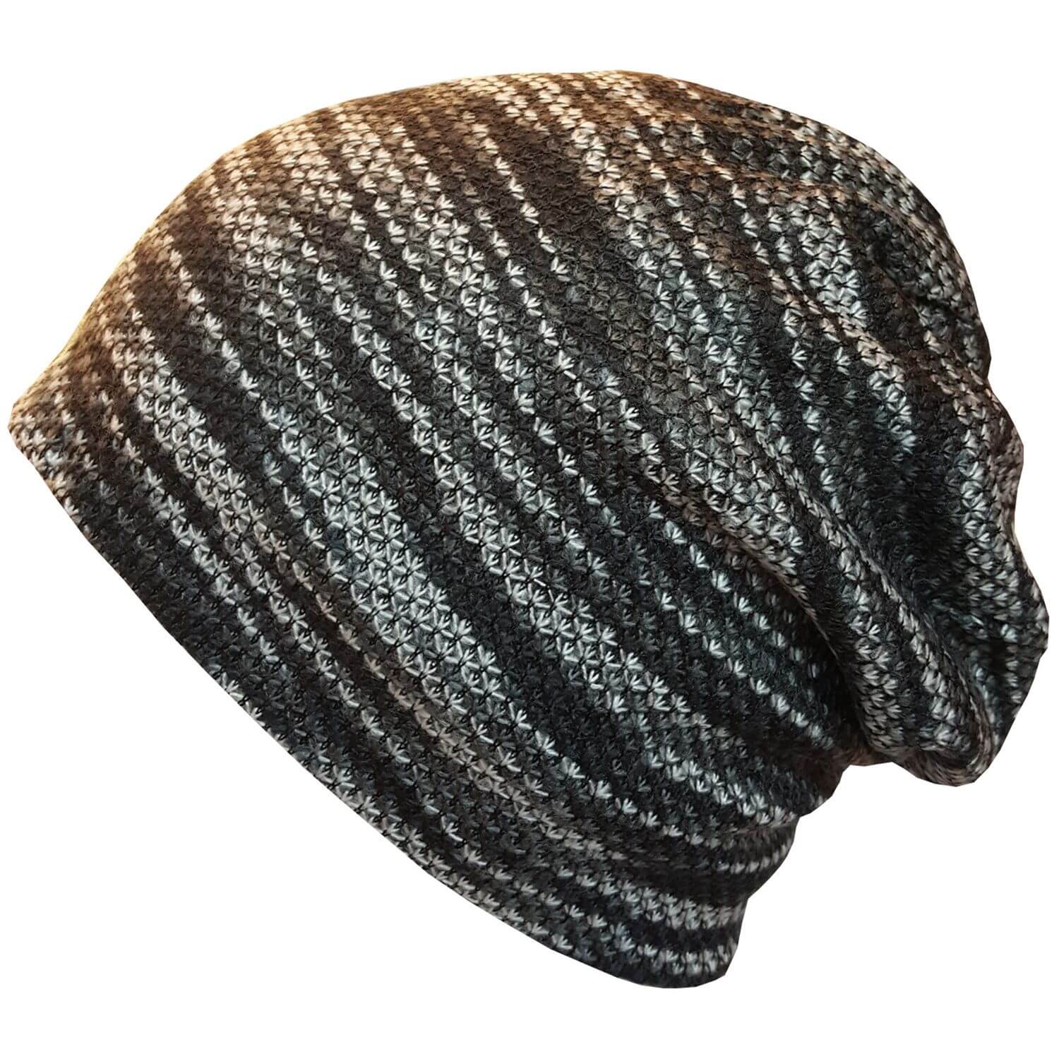 Beanie Hat, Grey, Multicoloured, Slouch