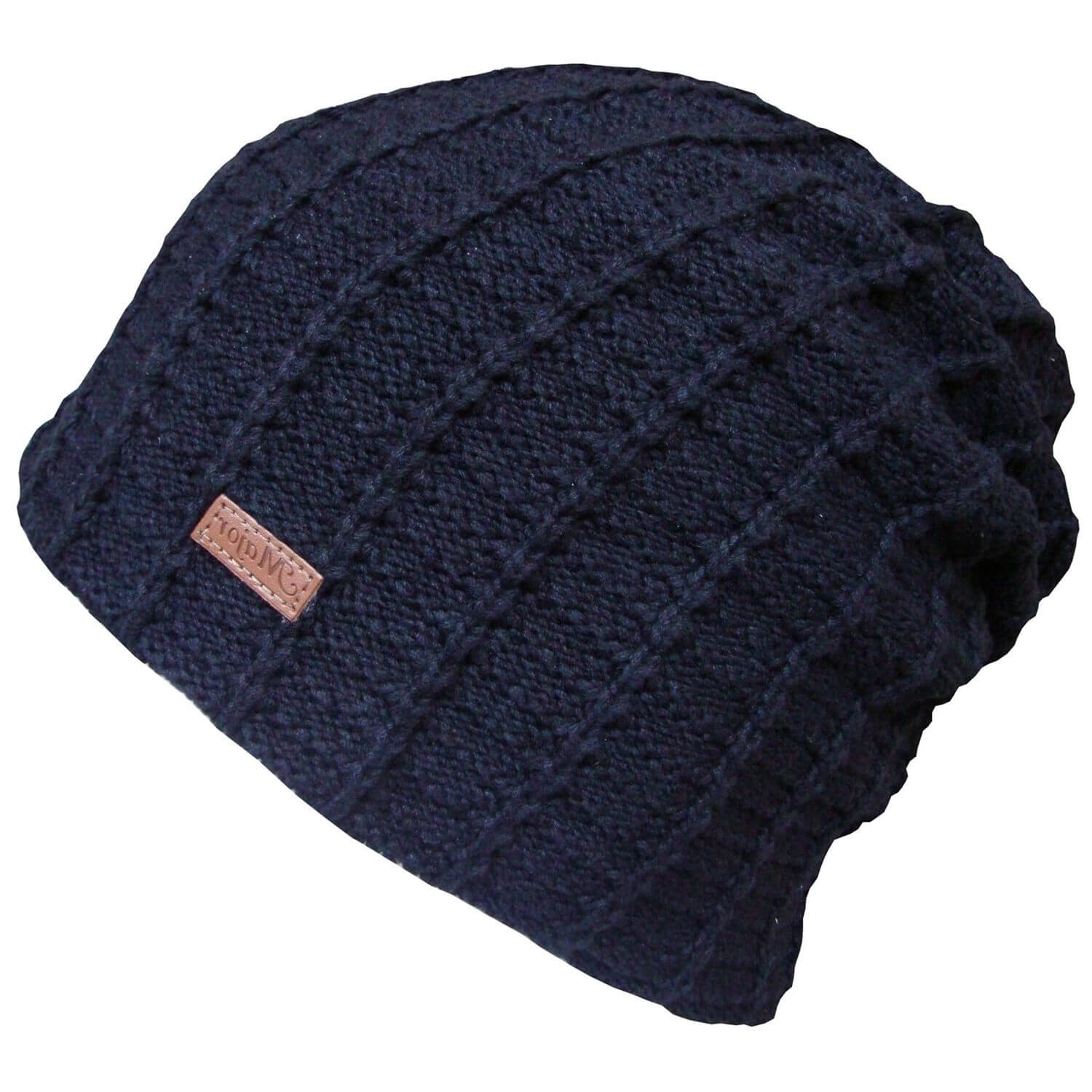 Beanie Hat, Black, Slouch