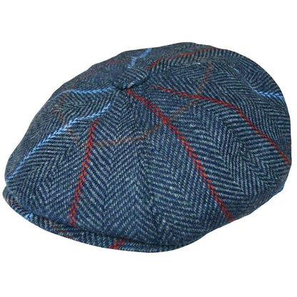 Newsboy Cap, Blue, Striped, Hat, Top View