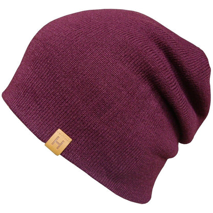 Beanie Hat, Maroon, Plain, Slouch