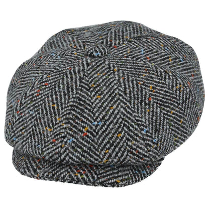 Newsboy Cap, Grey, Donegal, Tweed