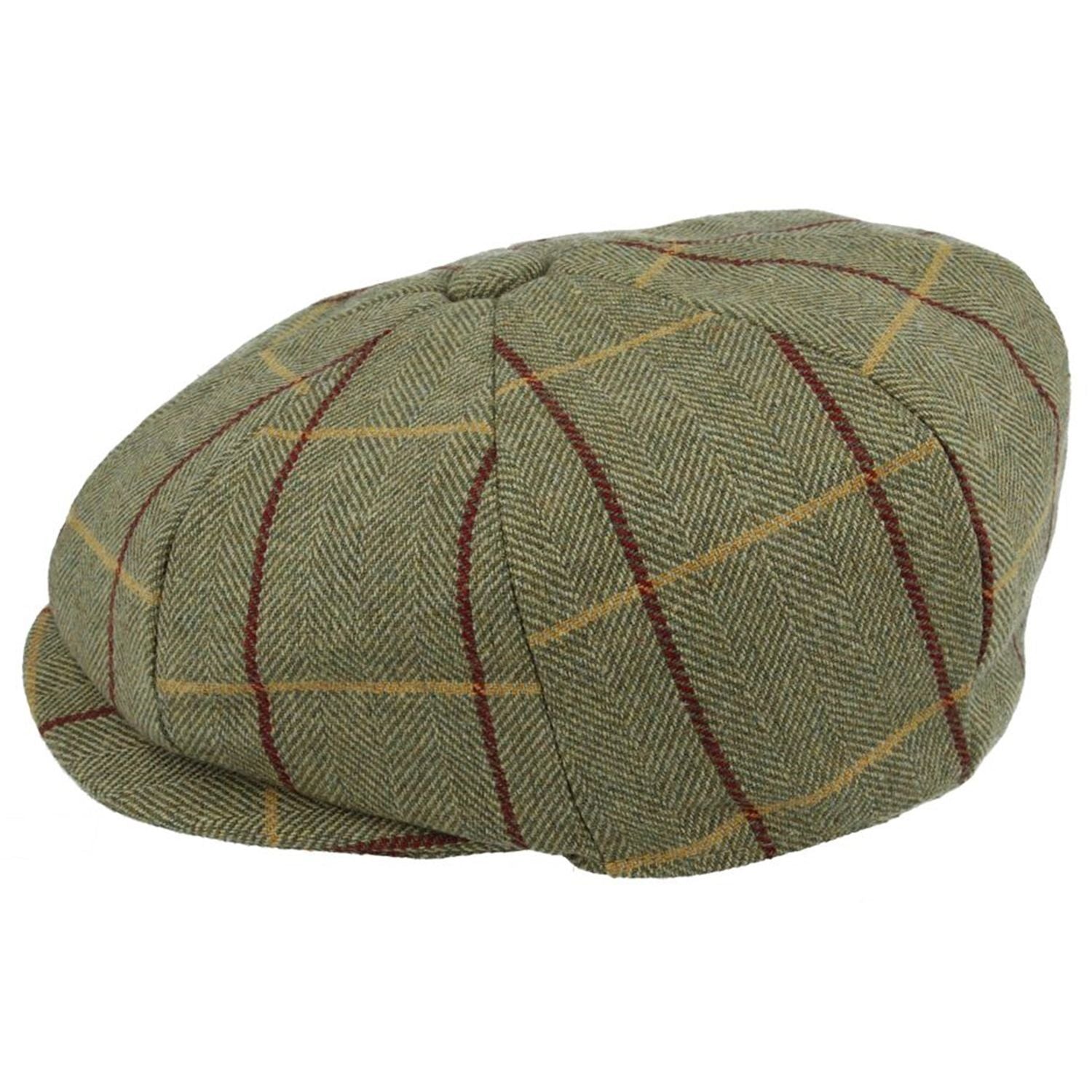 Newsboy Cap, Green, Tweed, Baker Boy, Side View