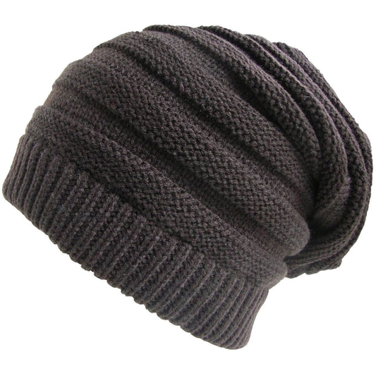 Beanie Hat, Brown, Slouch