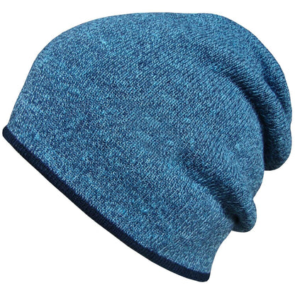 Beanie Hat, Blue, Marl, Slouch