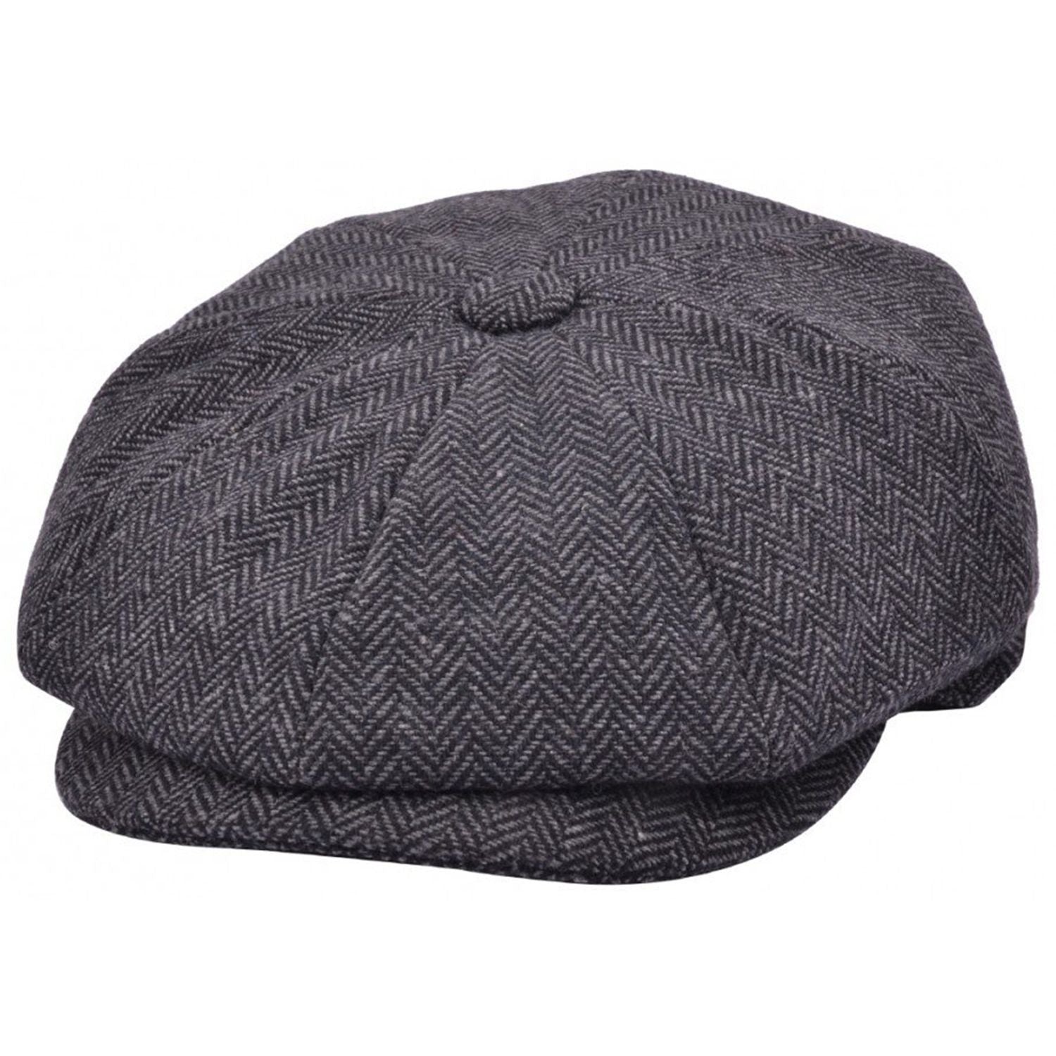 Newsboy Cap, Grey, Herringbone