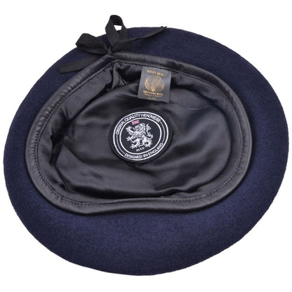 Beret, Navy Blue, Army Style, Lining