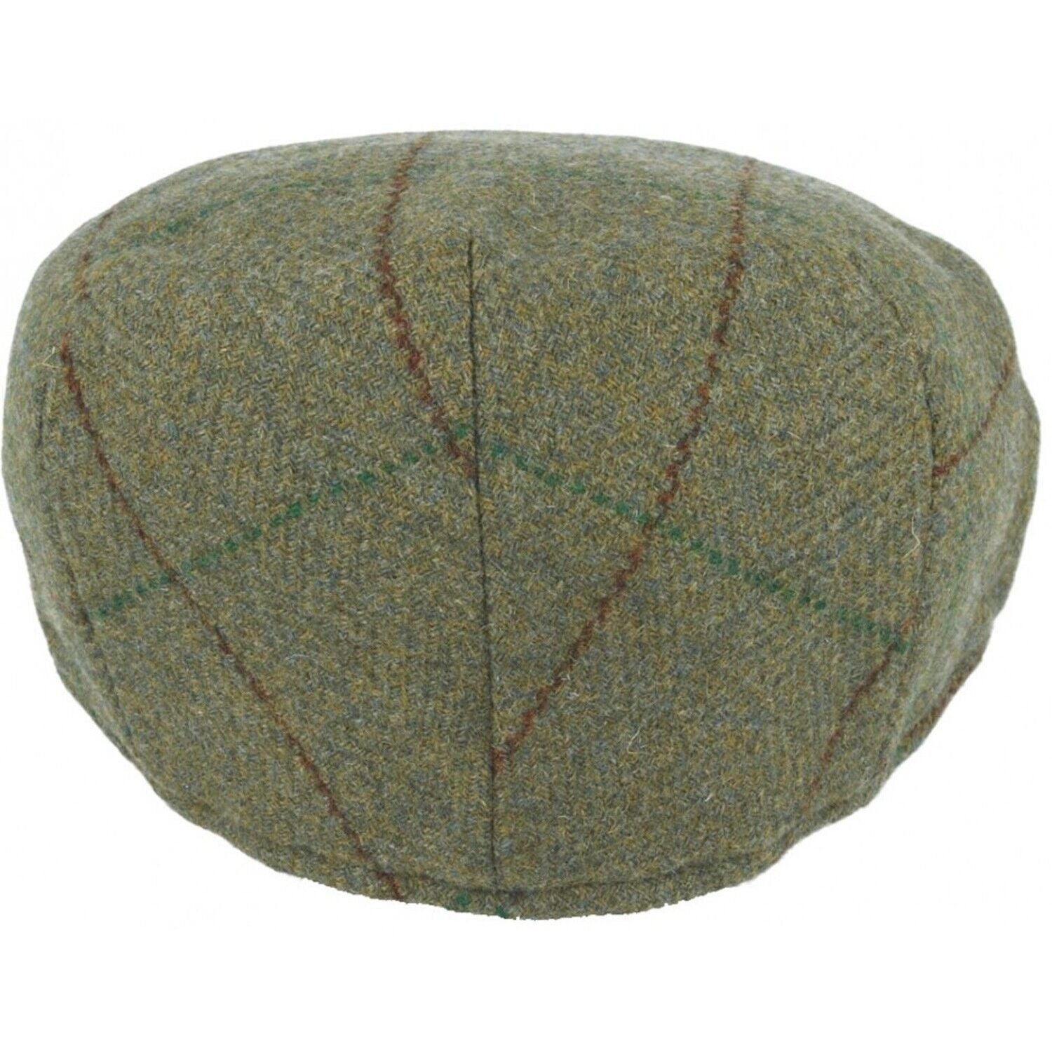 Newsboy Cap, Green, Derby Tweed, Baker Boy, Hat, Rear view