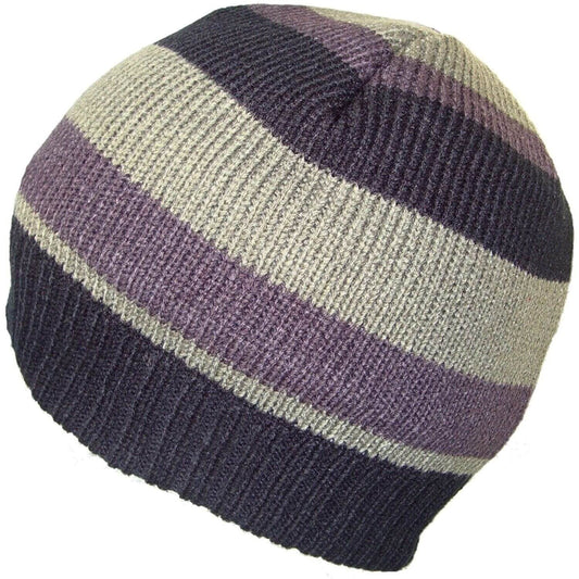 Beanie Hat, Khaki, Beige, Striped