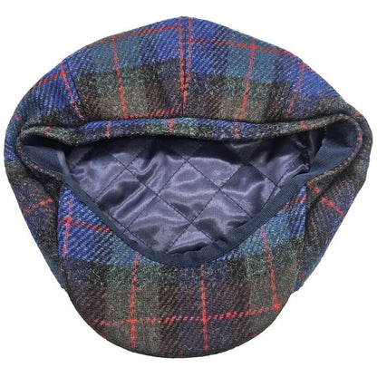 Baker Boy Hat, Blue Multicolour, Lining View
