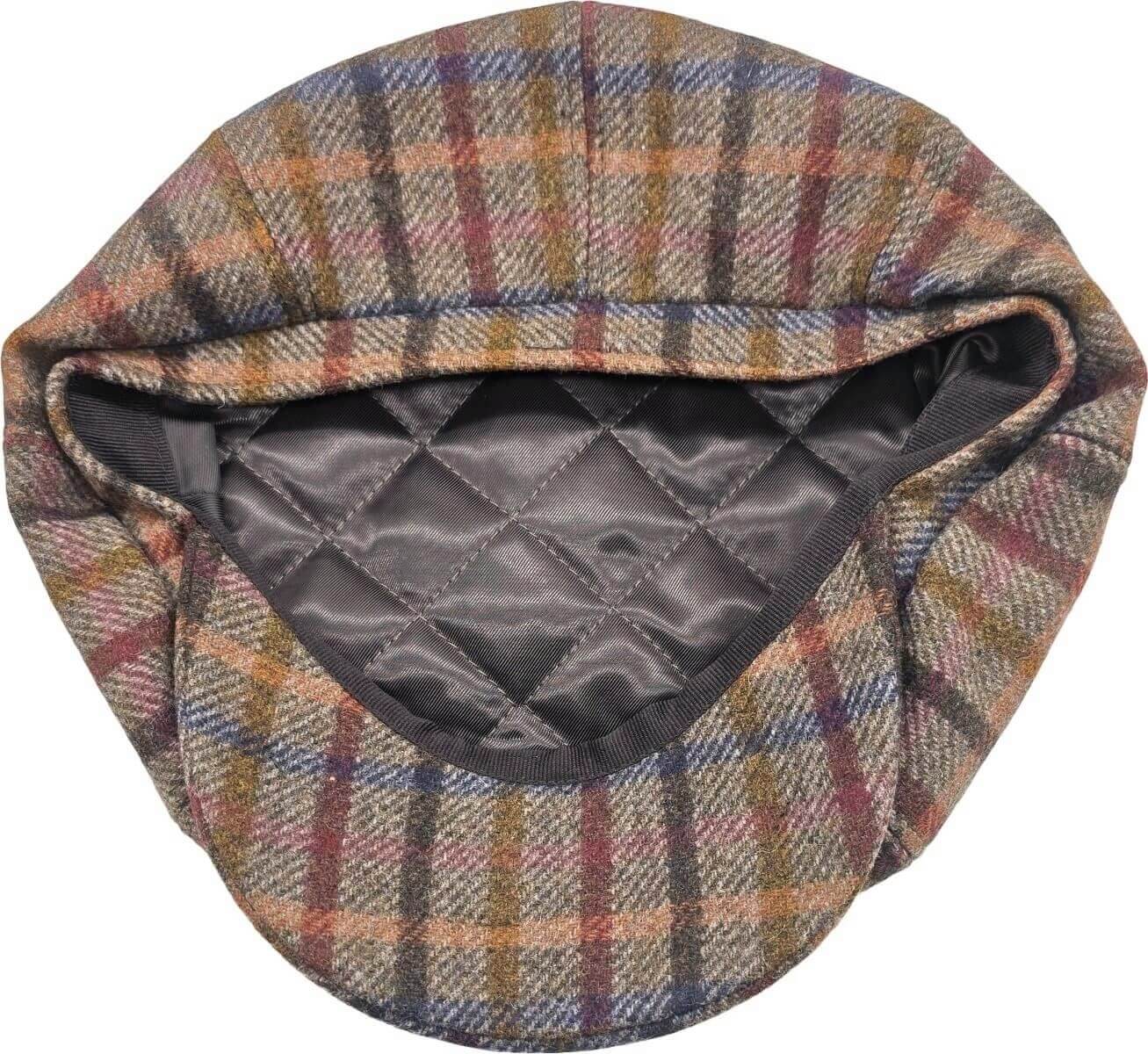 Baker Boy Hat, Brown, Lining View