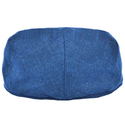 Blue fabric cushion on a white background