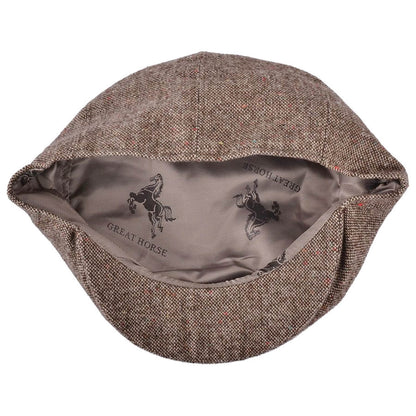 Newsboy Cap, Brown, Salt and Pepper, Lining View