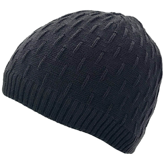 Beanie Hat, Black, Skullie, Fleece Lined