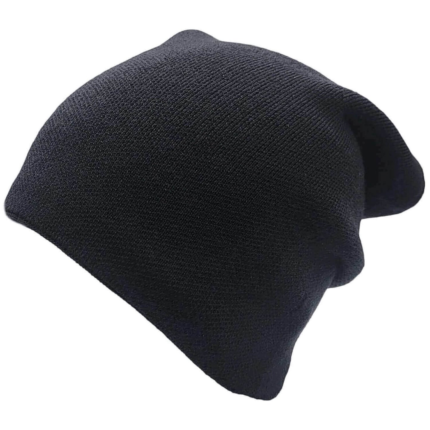 Beanie Hat, Black, Slouch