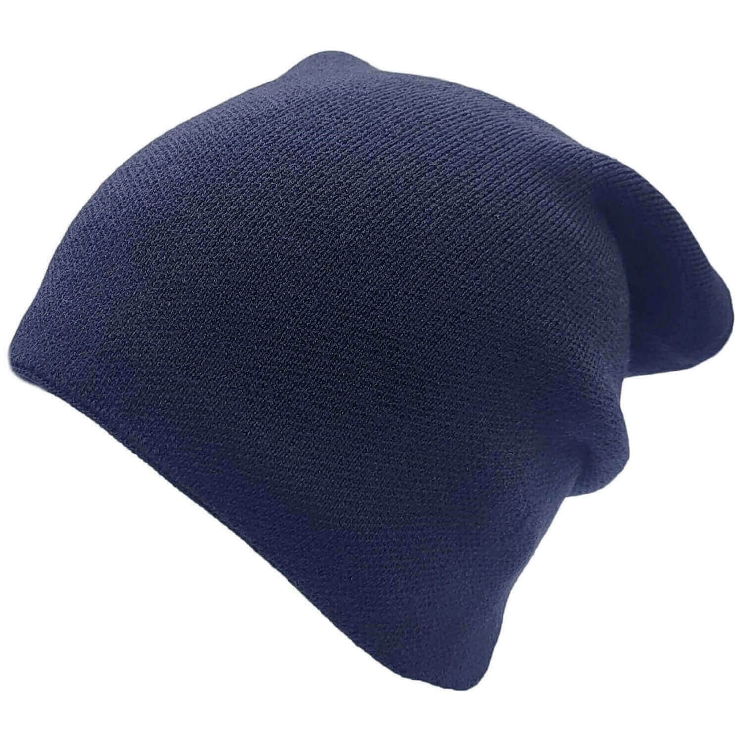 Beanie Hat, Navy Blue, Slouch