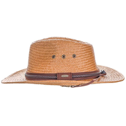 Straw Cowboy Hat, Tea Colour, Sun Hat, Side View