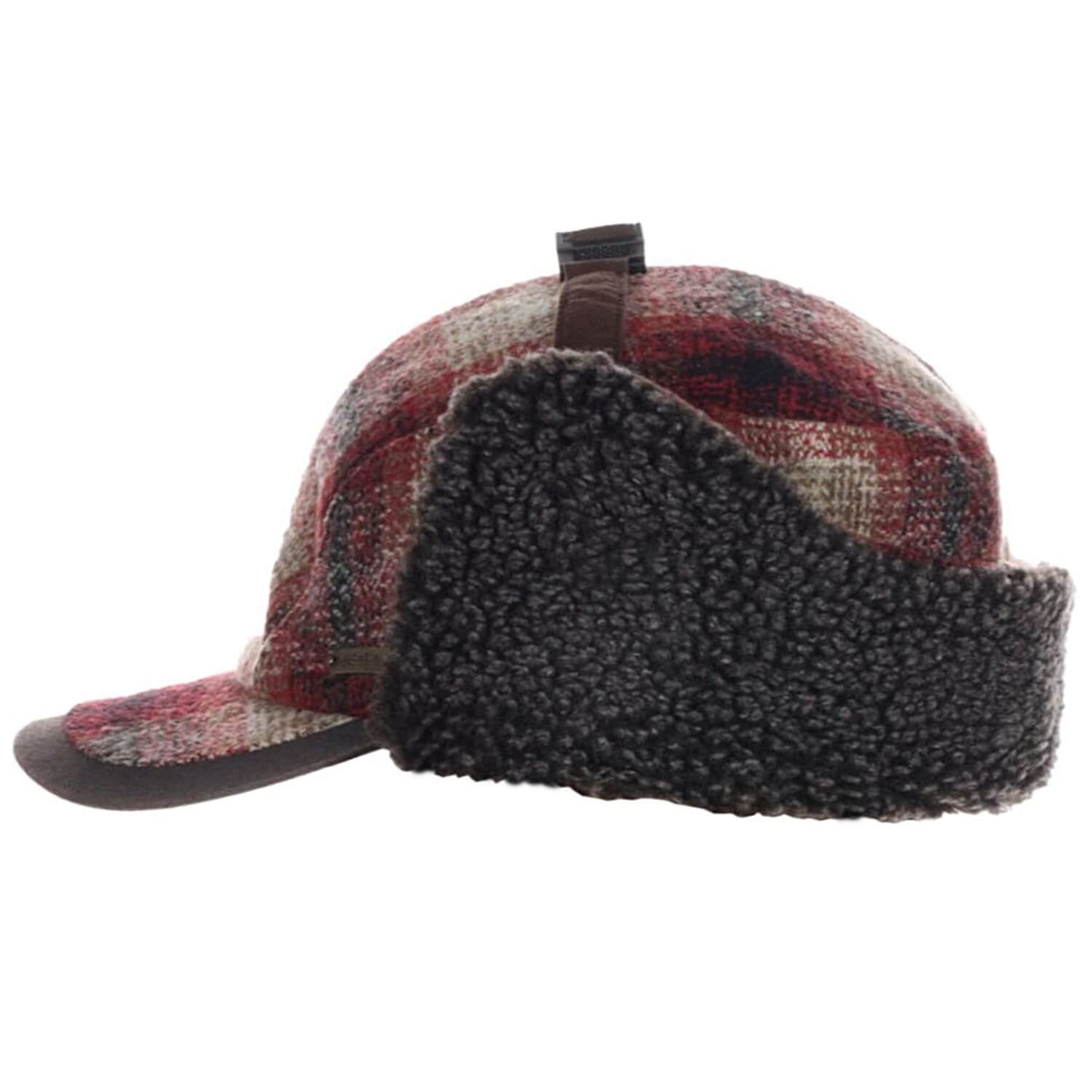 Lumberjack Hat, Burgundy, Trapper Hat, Side View