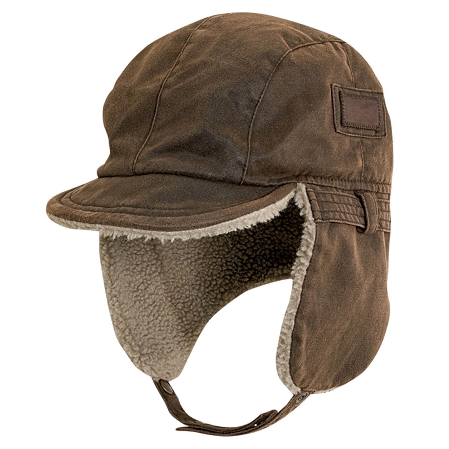 Lumberack Hat, Brown, Trapper Hat, Side View