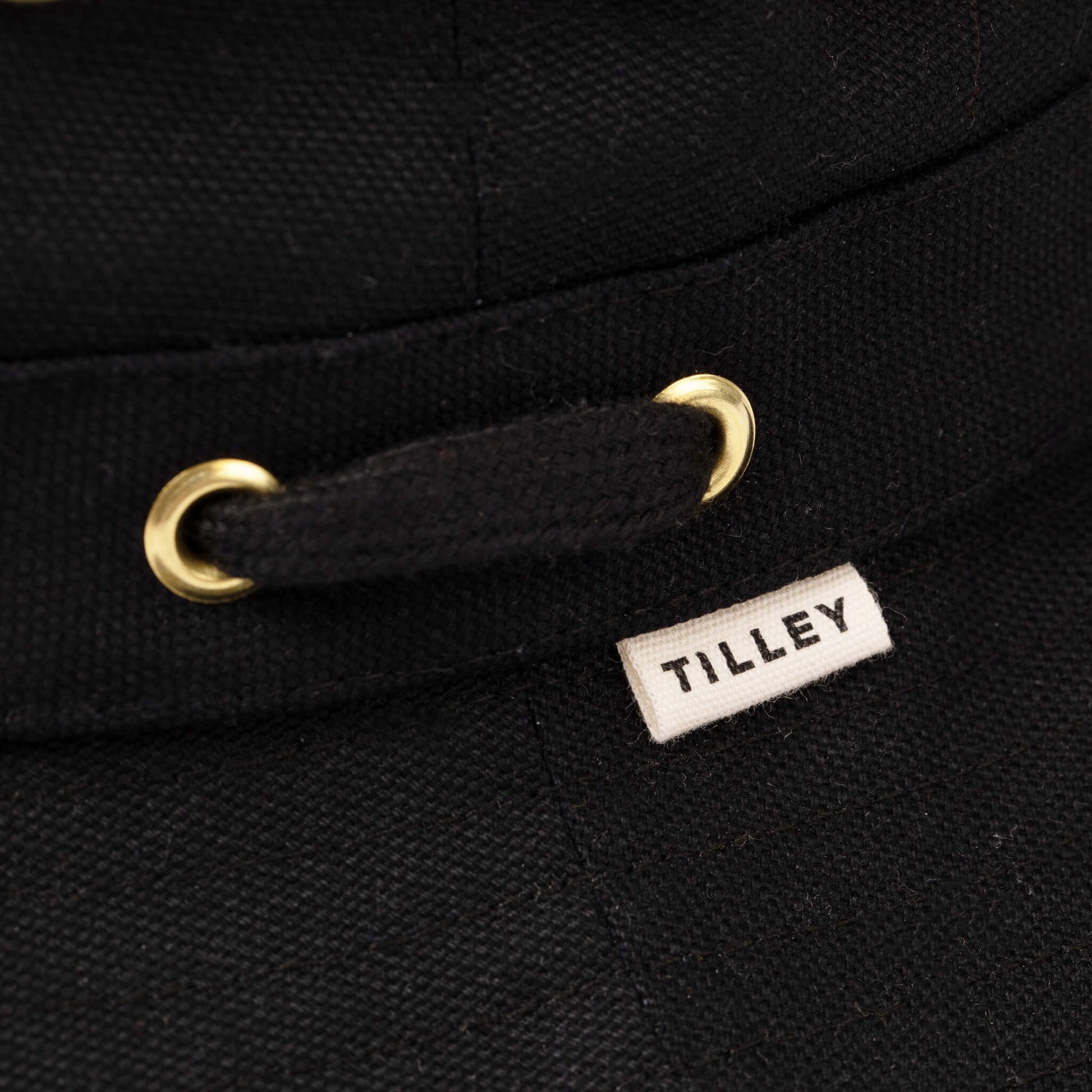 Tilley T1 Bucket Hat, Black, Sun Hat, Side View