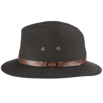 Safari Hat, Black, Stetson, Water Repellent, Side View