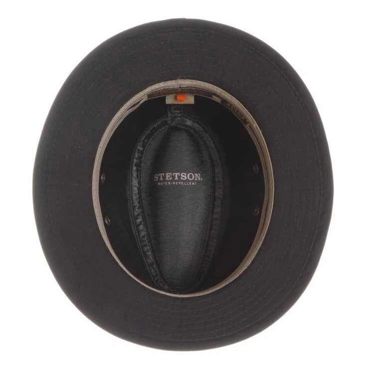 Safari Hat, Black, Stetson, Water Repellent, Interior View