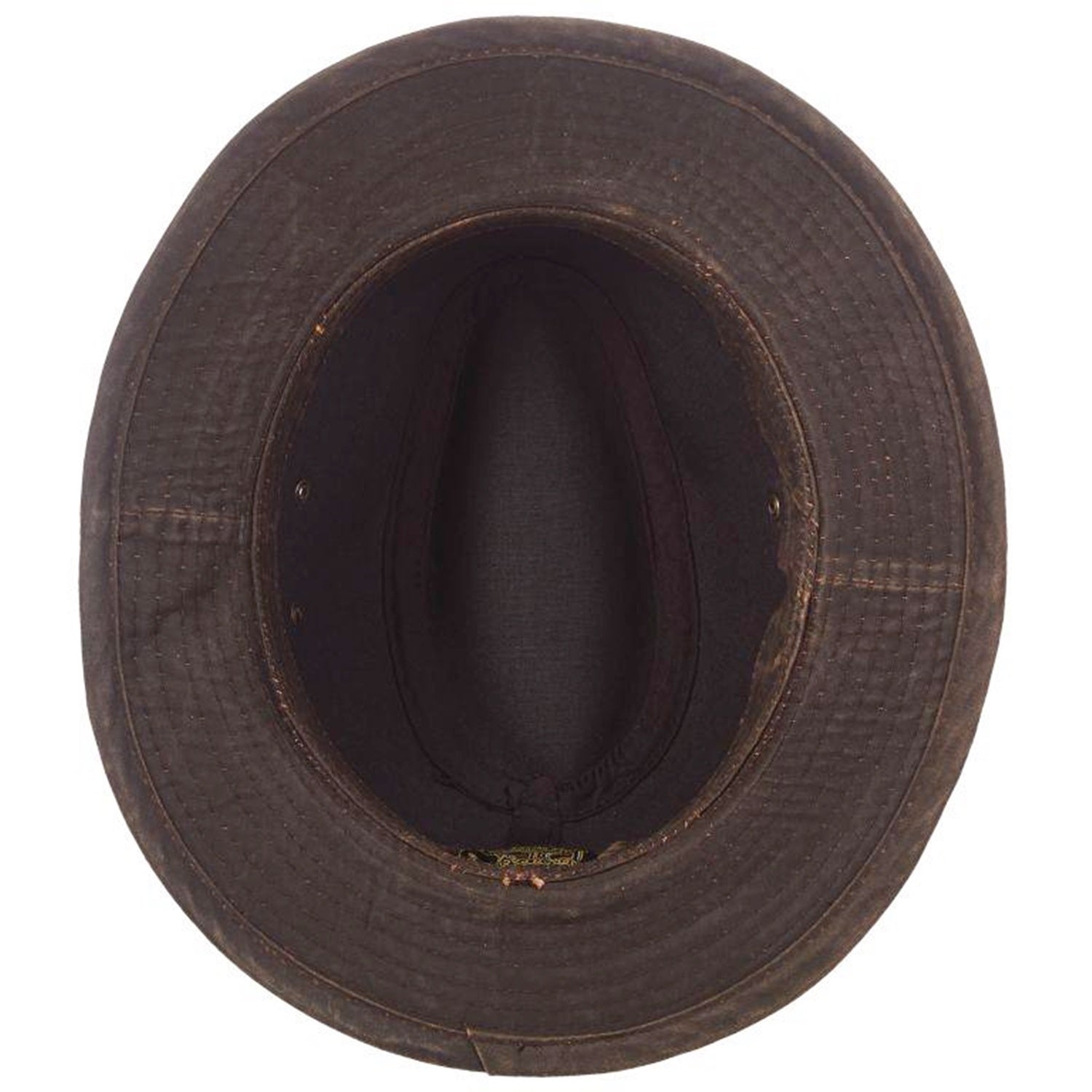 Safari Hat, Brown, Fedora, Interior View