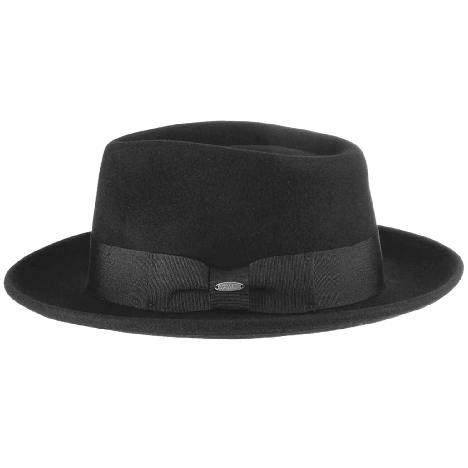 Fedora Hat, Black, Trilby, Side View