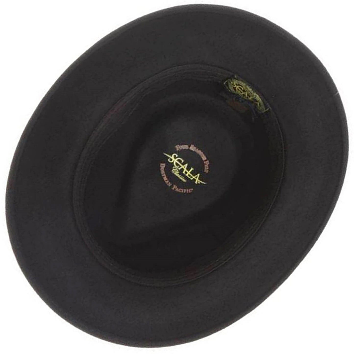 Fedora Hat, Black, Trilby, Interior View