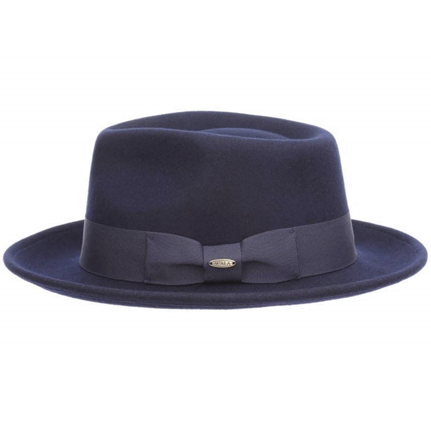 Fedora Hat, Navy Blue, Trilby, Side View