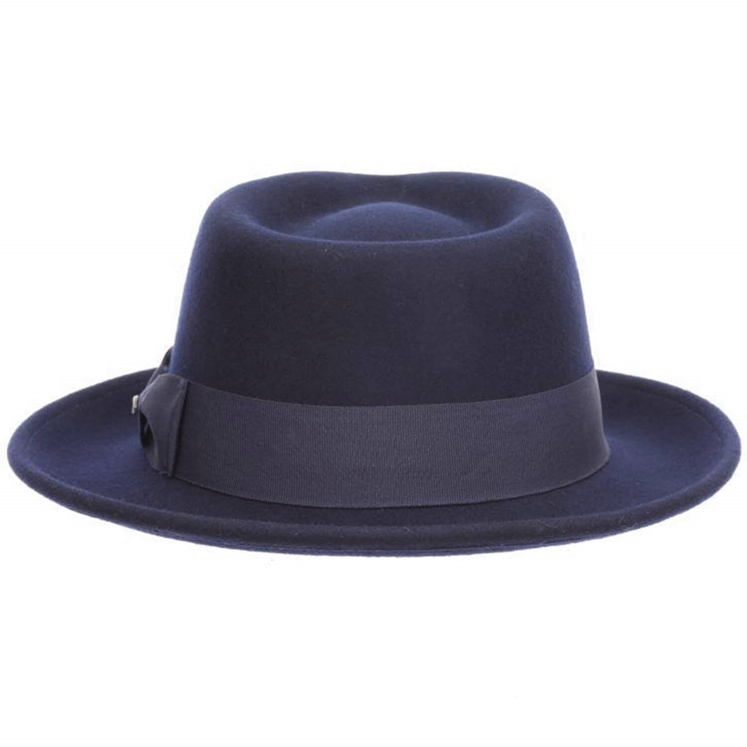 Fedora Hat, Navy Blue, Trilby, Rear View